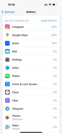 battery usage battery usage