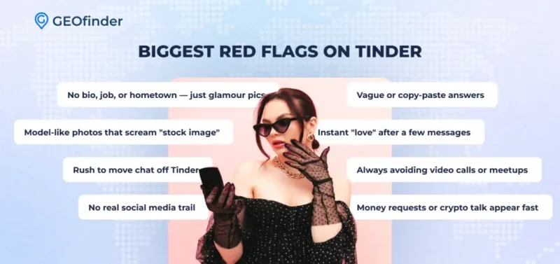 Red Flags That Help Spot a Fake Tinder Profile Fast Red Flags That Help Spot a Fake Tinder Profile Fast