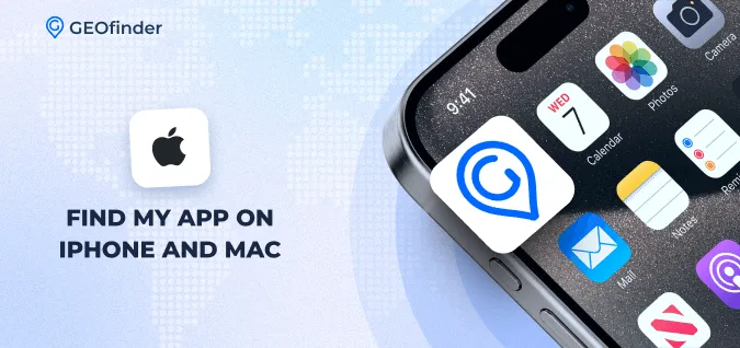 Find My app from Apple to find a phone location. Find My app from Apple to find a phone location.