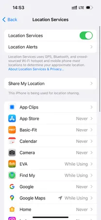 location-sharing feature location-sharing feature