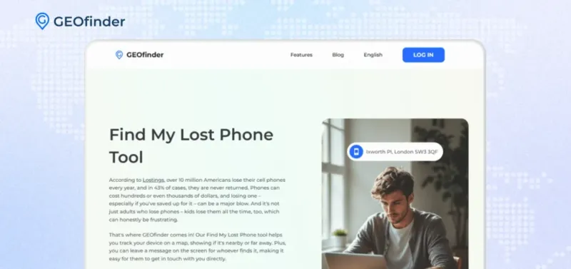 How GEOfinder's Find My Lost Phone tool helps