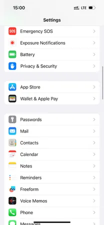 settings menu settings menu